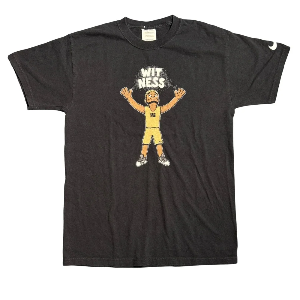 2009 Nike LeBron James Witness MVPuppet Graphic T-Shirt Black Mens Medium